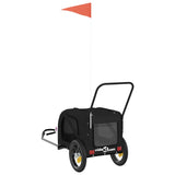 Pet Bike Trailer Black Oxford Fabric and Iron 93891