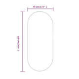 Wall Mirror Black 100x45 cm Oval 348208