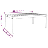 Garden Table 121x82.5x45 cm Solid Wood Pine 824127