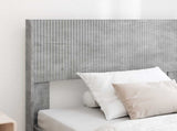 Bed Frame with Storage and Headboard Concrete Grey 75 x 190 cm 3414350