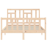 Bed Frame without Mattress Small Double Solid Wood Pine 3193111