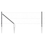 Ground Spike Fence Post 13 pcs Grey Powder-Coated Steel 42004255