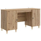 Desk with Shelf Artisan Oak 142.5 x 50 x 75 cm Engineered Wood 3414584