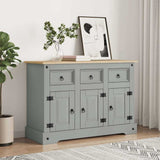 Sideboard Corona Grey 112x44x78 cm Solid Wood Mexican Pine 355084