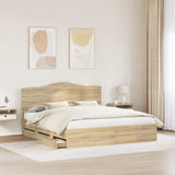 Bed Frame with Drawer Sonoma Oak 180 x 200 cm Engineer Wood 3413389