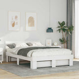Bed Frame with Headboard White 140 x 200 cm Solid Pine Wood 872483