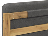 Bed Frame with Upholstered Headboard Whitewash and Light Grey 3405049