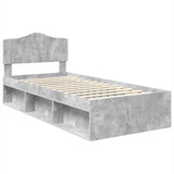 Bed Frame Concerte Grey 100 x 200 cm Solid Pine Wood 3412937