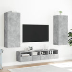 5 Piece TV Wall Units Concrete Grey Engineered Wood 3216542