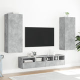 5 Piece TV Wall Units Concrete Grey Engineered Wood 3216542