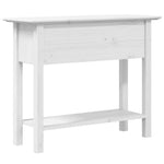 ZNTS Console Table BODO White 90x34.5x73 cm Solid Wood Pine 355071