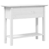 ZNTS Console Table BODO White 90x34.5x73 cm Solid Wood Pine 355071