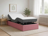 Electric Adjustable Bed Frame Pink 200 x 70 x 33.5 cm Steel 42037270