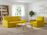 Sofa Set 2 pcs Yellow Velvet 3433197