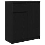 Sideboard with Drawer Black Oak 71x35x84 cm Engineered Wood 861590