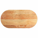 Table Top Light Brown 100x50x4 cm Solid Wood Oak Oval 4009074