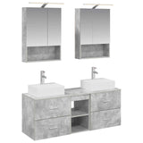 Bathroom Furniture Set 5 pcs Concrete Grey 3406802