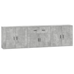 Sideboards 3 pcs Concrete Grey Engineered Wood 3185419