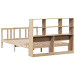 ZNTS Bookcase Bed without Mattress 150x200cm King Size Solid Wood Pine 3322317