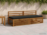 2-Piece Bench Cushions SOEST 2 pcs 100% Polyester Anthracite 950323