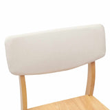 Dining Chairs 2 pcs Natural 48 x 49 x 95 cm Solid Rubber Wood 42020477