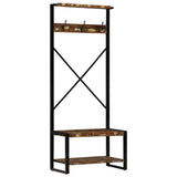 Clothes Rack Multicolour 80x40x190 cm Solid Wood Reclaimed 4015962