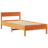 Bookcase Bed without Mattress Wax Brown 100x200 cm Solid Wood Pine 3323034