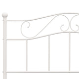 Bed Frame White Metal 160x200 cm Durable Rectangular 284520