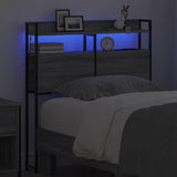 Headboard with Shelf Grey sonoma 90 cm Engineered wood 859678