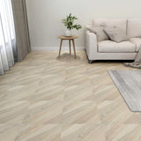 Self-adhesive Flooring Planks 55 pcs PVC 5.11 m Beige Striped 324681