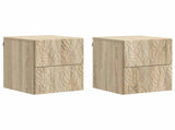 Wall-Mounted Bedside Cabinet 2 pcs Sonoma Oak 34.5 x 33 x 40 cm 898810