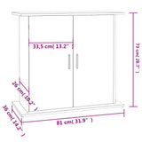 Aquarium Stand Concrete Grey 81x36x73 cm Engineered Wood 833603