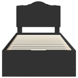 Bed Frame with Drawer Black 100 x 200 cm Engineer Wood 3413444
