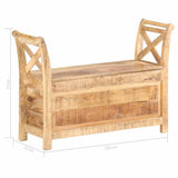 285904 Hall Bench 103x33x72 cm Solid Mango Wood