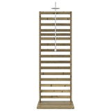 Outdoor Shower 225 cm Impregnated Pine Wood and Stainless Steel 886351