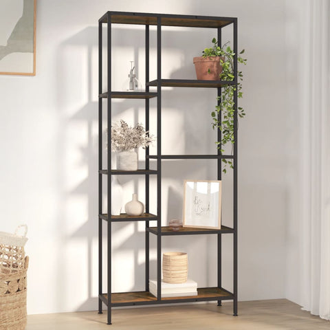 ZNTS Book Shelf 80x30x180 cm Steel and Engineered Wood 336360