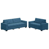 Sofa 2 pcs Blue Fabric 3324730