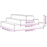 Planter 80x80x27 cm Solid Wood Douglas 823897