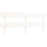 Bed Frame without Mattress White 200x200 cm Solid Wood 3195112