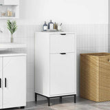 Bathroom Cabinet with Drawer with Door White 39.5 x 36 x 88 cm 883394