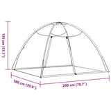 Mosquito Net Mongolia with Doors 220 Mesh White 200x180x135 cm 4010048