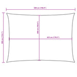 ZNTS Sunshade Sail Oxford Fabric Rectangular 3x5 m White 135267