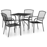 ZNTS 5 Piece Garden Dining Set Anthracite Steel 3187966