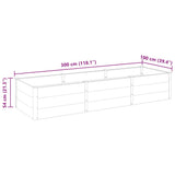 Garden Raised Bed Grey 300x100x54 cm WPC 318101