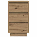 ZNTS Bedside Cabinet with LED Lights Artisan Oak 38x34x65 cm 861309