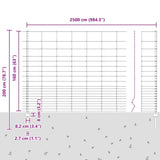 Wild Fence with Posts 25 x 1.6 m 3337139