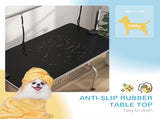 42" Dog Grooming Table, Adjustable Pet Cat Drying Beauty Table with 2 Loops Storage Basket, Rubber T3398P349614