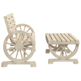 Garden Lounge Set natural wood Solid fir wood Medium Durable 365105