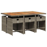 Garden Dining Set Grey, brown 3211094