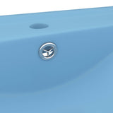 Luxury Basin with Faucet Hole Matt Light Blue 60x46 cm Ceramic 147022